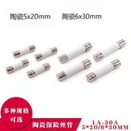 5x20 Ceramic Fuse Tube 6 * 30mm Seat 3/4/5/6.3/10/3.15/10/15A An Fuse Breaker 250V
