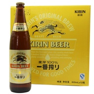 Bottled Beer Kirin Beer Ichiban Squeeze 600ml * 12 Bottles 11.2P Malt Refreshing Fragrant Beer