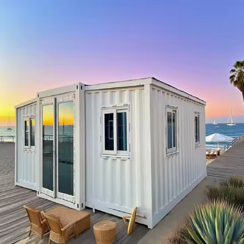 Customized Luxury Prefab Expandable Container House 36 Sqm Mobile Home With Kitchen Toilet Portable 