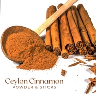 Ceylon Cinnamon Powder &amp; Sticks (Imported) / C5 Special Grade / Kayu Manis &amp; Serbuk Kayu Manis Ceylon - Ruhunu Foods (Product of Sri Lanka)