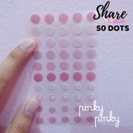 SHARE 50 DOTS Journal bullets 0.8 CM Pinky Color