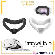 Shield Hero Stronghold Face Cover for Meta Quest 3S Black White 🚀 Meta Quest 3 Accessory - ArchWizar