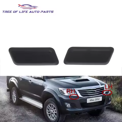 New Front Bumper Headlight Washer Spray Nozzle Jet Cover Cap For Toyota Hilux Pickup 2011 2012 2013