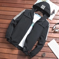 jaket hodie pria/jaket berkrudung pria POLYSTER kain taslanJN korea import