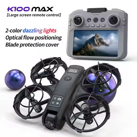 K100 Max Mini RC Drone 4K Professional HD Camera Optical Flow Positioning Colorfuls Dron Foldable RC
