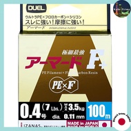 DUEL PE Line 0.4号 Armored F+ 100M 0.4号 GY Golden Yellow H4002-GY