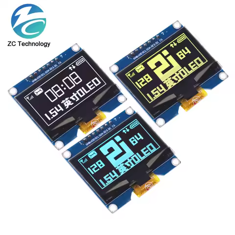 7PIN 7P 1.54'' 1.54 Inch SPD0301 Yellow/White/Blue OLED Display Module 128x64 IIC I2C SPI Interface 