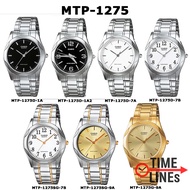 CASIO ของแท้ 100% รุ่น MTP-1275D MTP-1275 SG MTP-1275G นาฬิกาผู้ชาย สายสแตนเลส พร้อมกล่อง ประกัน 1 ปี MTP1275D MTP1275 MTP-1275D-1A MTP-1275D-1A2 MTP-1275D-7A MTP-1275SG-9A MTP-1275G-9A