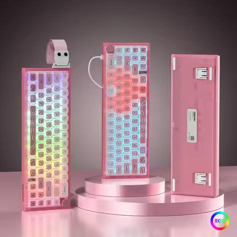 Womier VK66 Pro Wired Mechanical Keyboard QMK/VIA Creamy Mechanical Keyboard Gasket Mount RGB Hot Sw