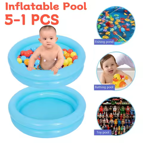 60CM Portable Summer Inflatable Swimming Pool Kids Outdoors Sport Play Toys Round Basin Bathtub Gard