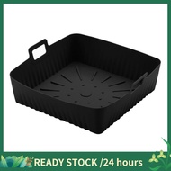 23cm/9Inch Square Large Silicone Air Fryer Liners Mold for  Air Fryer 6-8QT Reusable Airfryer Oven B