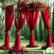 Embedded Chiffon Fabric 1m6 x 3m Wedding Theater Decoration, Birthday Curtain Decor, Photography Bac