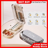 Medicine Cutter Storage Box Portable Pill Cutter For Small Pill Dustproof Medicine Pill Box Tablet c