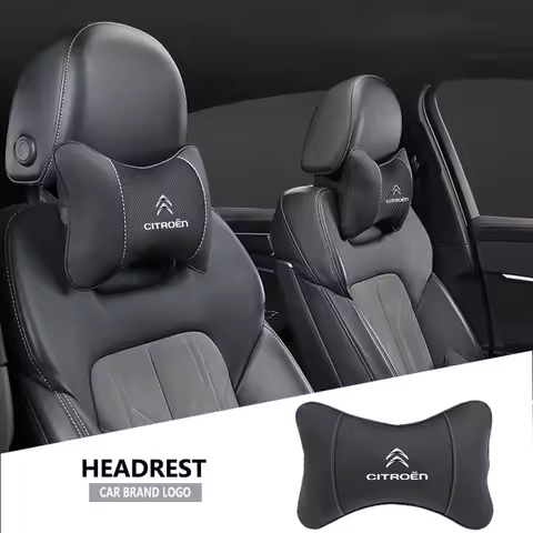 1Pcs Car Seat Headrest Auto Logo Neck Pillow For Citroen C6 C4 2CV VTS DS3 DS4 DS5 RD3 Cross Berling
