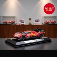 Bburago 1:43 Diecast Ferrari 499P LMH & 296 GT3 (2022) High-Detail Alloy Collector Model