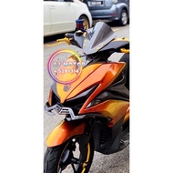 YAMAHA NVX155 V1 V2 V3 COWLING VISOR CARBON NVX-155 WINDSHIELD HEAD LAMP CAP LAMPU DEPAN LIGHT SCREW