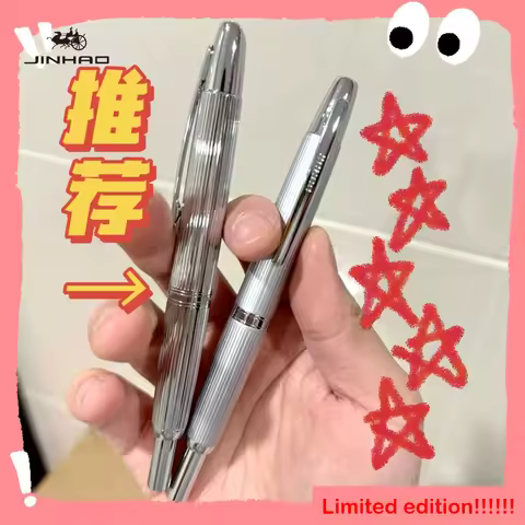Limited Edition Shining Series ! JINHAO 10 Gold Clip Press Fountain Pen Retractable Pen Stationery S