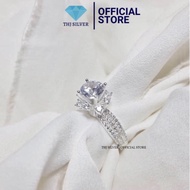 NHẤN HOA SEN ĐÍNH ĐÁ BẠC TA - NHẪN NỮ BẠC TA THJ