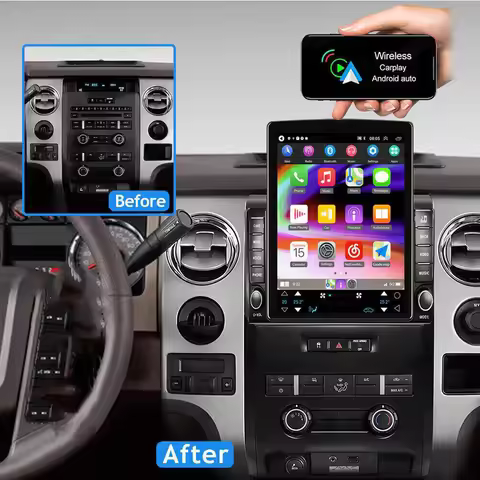 For 2009-2014 Ford F150 Android 13 car navigation 9.7in (Little King Kong) (New) - with CarPlay and 