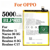 High Capacity 5000mAh Battery For Realme 7i 8 5G 9 C17 Narzo 30 5G RMX3388 RMX3241 BLP803