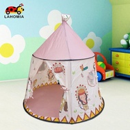 LAHOMIA Play Tent for Kids Toy, Foldable Teepee Play House Child Castle Play Tent for Parks Barbecues Kids Picnics,