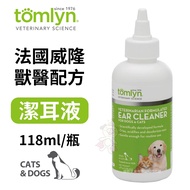 Tomlyn French Veterinarian Ear Cleanser for Dogs Cats 118ml/Bottle Gentle Ingredients Non-Irrritatin