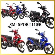 [100% ORI SM SPORT] SM SPORT 110/R 110R (DISC) BODY COVER SET WITH STRIPE TANAM STICKER