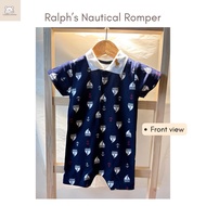 (Ready Stock) Ralph’s Nautical Romper/Jumpsuit RL POLO 100% Cotton Baby Boy OOTD 拉夫家翻领拉夫