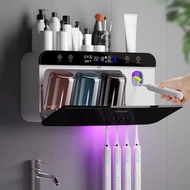AT-🎇Toothbrush Sterilizer Philips Uv Sterilization Electric Wall-Mounted Cup Toothpaste Rack Punch-Free Air-Drying KSVS