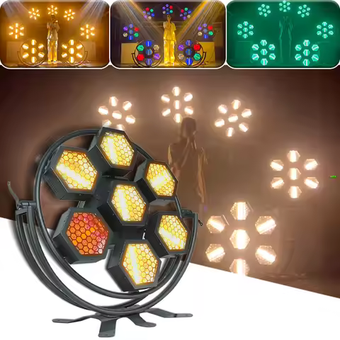 1/2/4Pcs/lot 7x100W RGB LED Retro Flashlight DMX512 DJ Party Equipment flashing lights dance club Ba