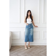 OSSO JEANS - Basic Jeans Skirt Bio Spray - Basic Skirt Jeans Bio Spray