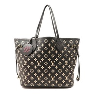 LOUIS VUITTON Monogram Empreinte Neverfull MM金扣手挽袋