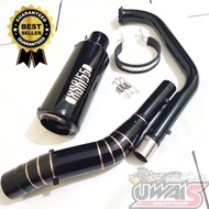 Custom exhaust Yamaha XSR155 XSR 155 full system black dof