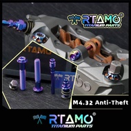 RTAMO Titanium Gr5 Brembo M4.32 Radiant Brembo M3 Caliper Original Titanium Bolt