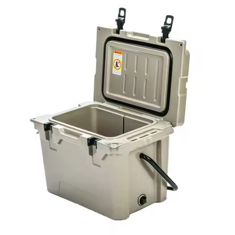 25QT Outdoor Portable Rotomolded Cooler With Aluminum Handle Heavy Duty Insulated Ice Chest For Fish