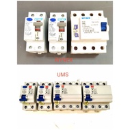 WYNEX/UMS 4 POLE ELCB RCCB  40A 63A 300mA 100MA (SIRIM APPROVED)