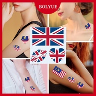 UK/China Flag Waterproof Tattoo Sticker British Flag/United Kingdom/Union jack Stickers