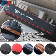 Toyota Alphard Universal Car HandBrake Protector Cover Car Leather Hand Brake Sleeve Decor Cover Car