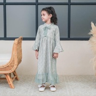 Little Glam Gamis Sage Girls Muslim Dress for Children - Wulan Dress