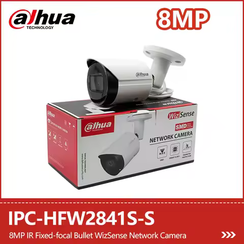 Dahua 8MP 4K IR IP Camera Outdoor Mic PoE Human&Vehicle Detection CCTV Video Surveillance Security C