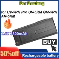 For Baofeng 7.4V 3800mAh for UV-5RH Pro UV-5RM GM-5RH AR-5RM Ham Radio Walklie Talkie Battery High C