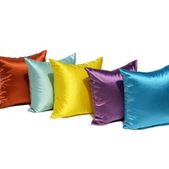 Silk Satin Cushion Cover Sofa Pillowcase 45x45cm 40x40 30x50cm Imitation Silk Cushion Covers Throw Pillowcase Pillow Case Pillow Cover
