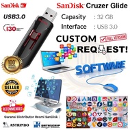 Flashdisk Sandisk 32Gb Original Custom Request Aplikasi #Cus-Req32G