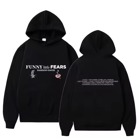 Damiano David Funny Little Fears Hoodies Men's Clothing Fashion Women Harajuku Aesthetic Graphic Hoo
