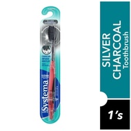 SYSTEMA Toothbrush Silver Charcoal 1s