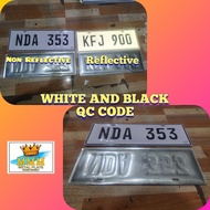 TEMPORARY PLATE WHITE AND BLACK QR CODE (ELECTRO GALVANIZED MACHINE PRESS)