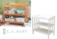 幼兒尿布台美國L.A. Baby嬰兒置物架Changing Table更衣台原木色白色三層尿布桌尿布檯實木BC-1200