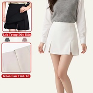 Madela Women's A-Line Skirt Pants. Korean Style Beautiful 2-Piece Split Skirt Pants