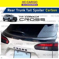Toyota Corolla Cross 2020 - 2025 Tailgate Boot Door Spoiler ABS Plastic Carbon Fiber / Piano black