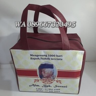 Tas souvenir resleting tahlilan 1000 hari